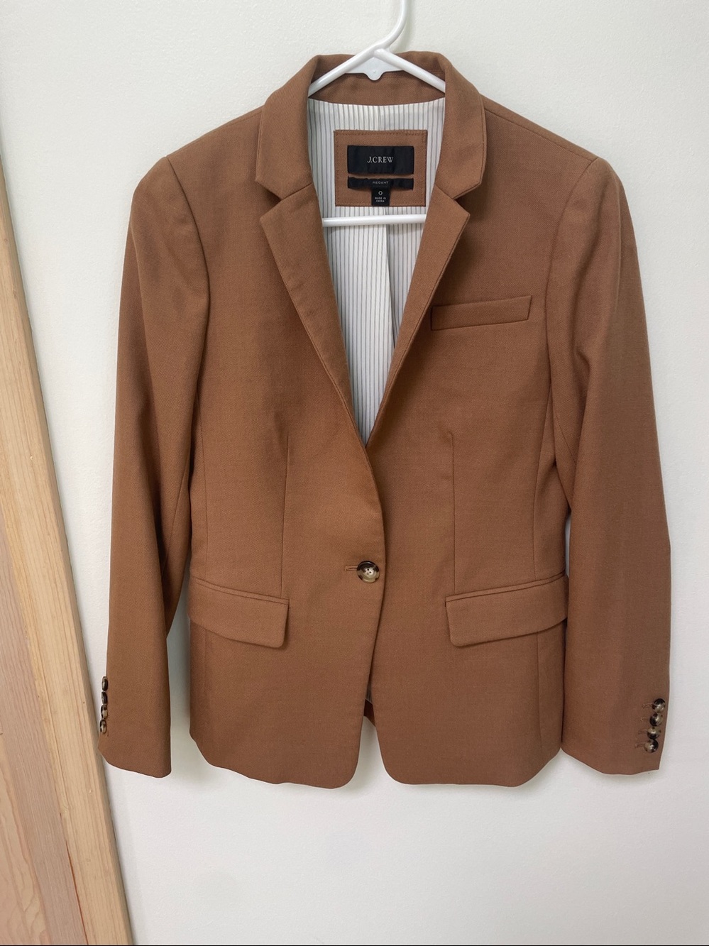 J. Crew Regent Blazer tan size 0 - Picture 4 of 8